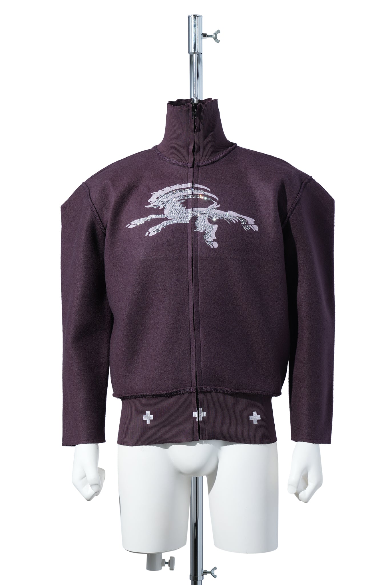 FLEECE BCKD JERSEY PLUM INSIDE OUT FLEECE - ZIP UP GOAT / PLUM