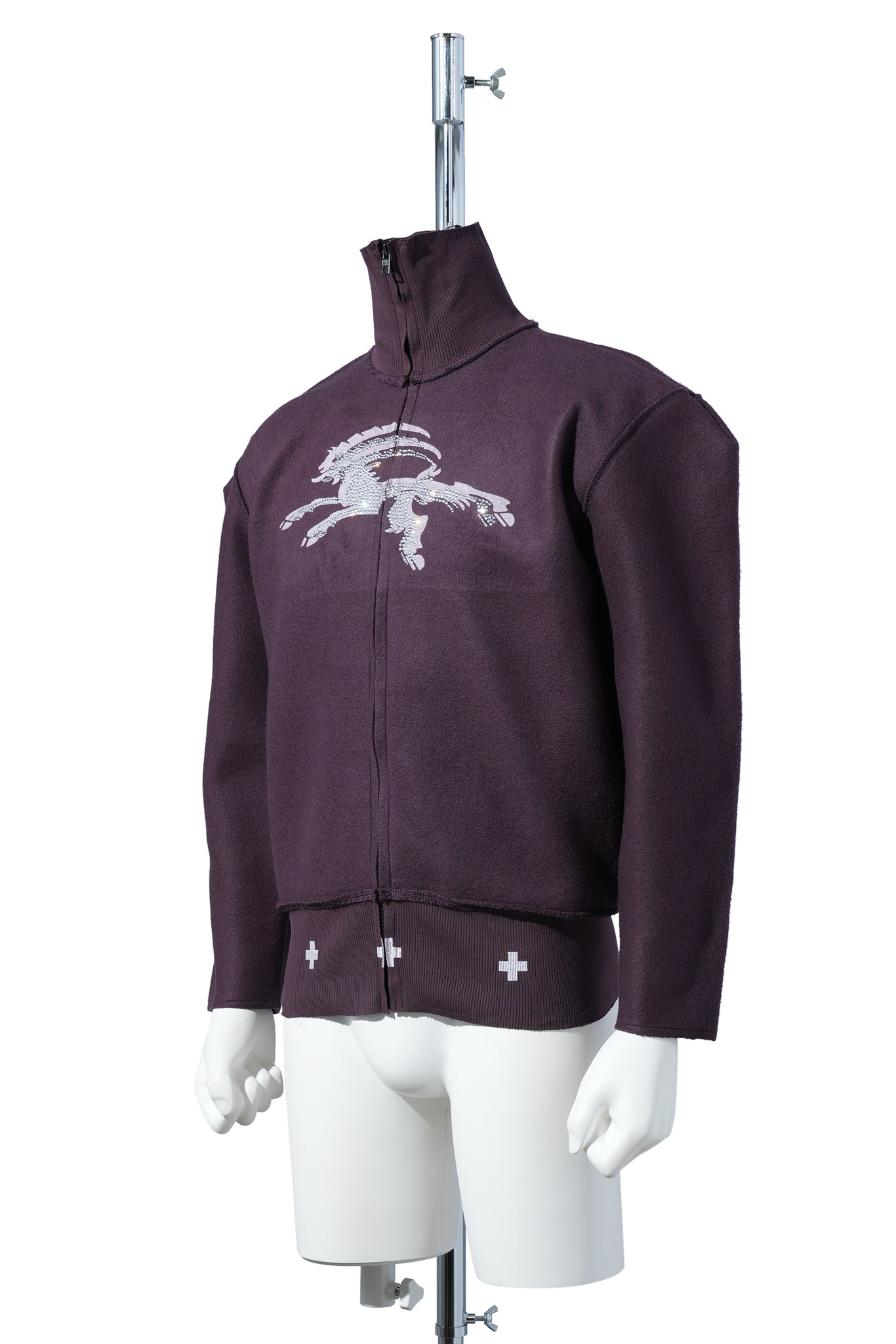 FLEECE BCKD JERSEY PLUM INSIDE OUT FLEECE - ZIP UP GOAT / PLUM