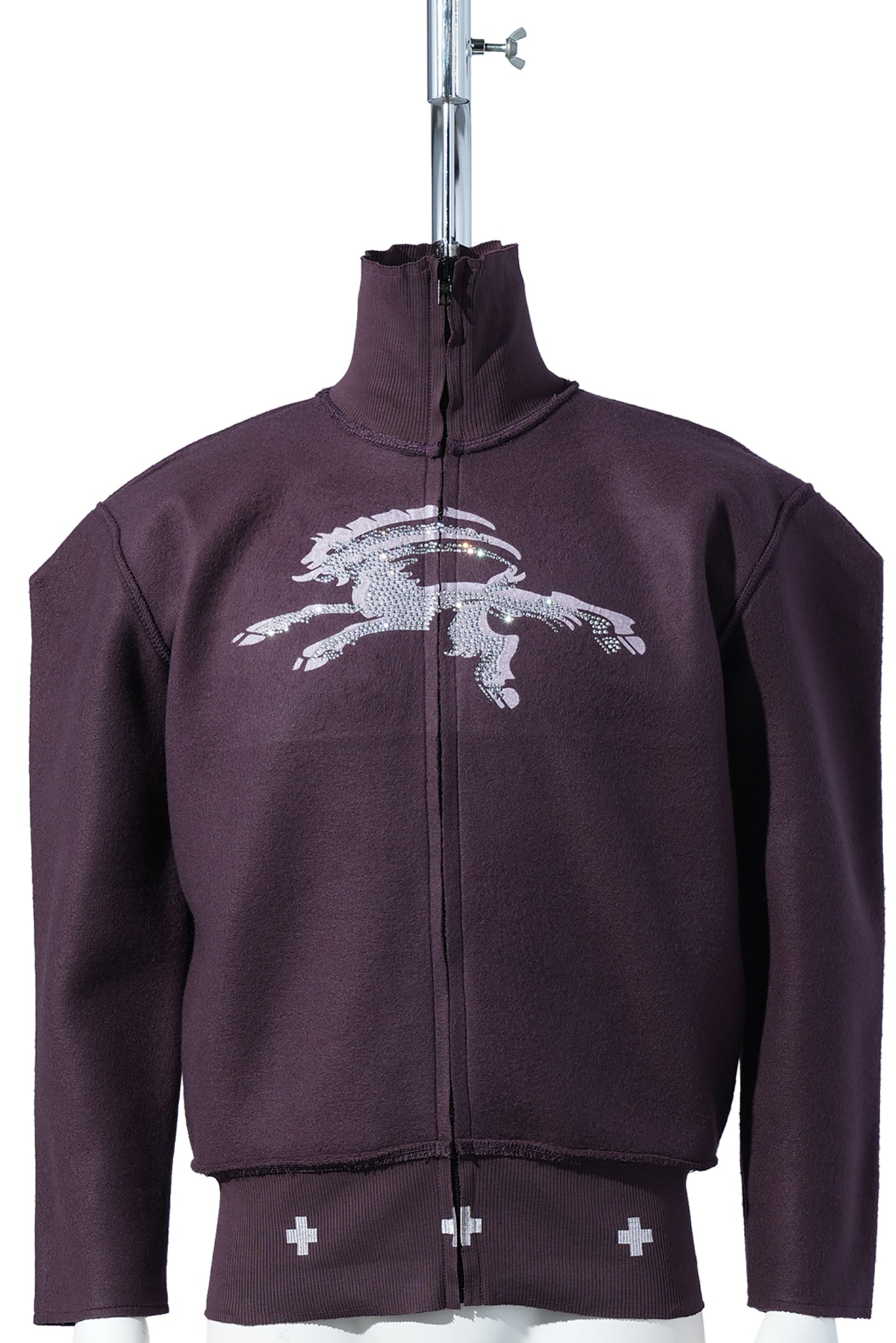 FLEECE BCKD JERSEY PLUM INSIDE OUT FLEECE - ZIP UP GOAT / PLUM