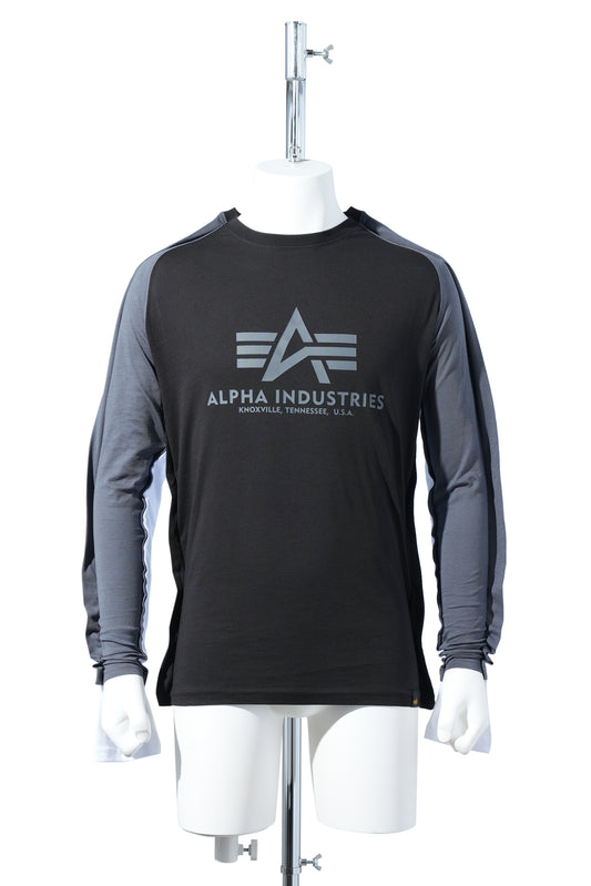 UPCYCLED T-SHIRTS BLACK 2-D TEE LONGSLEEVE / BLACK