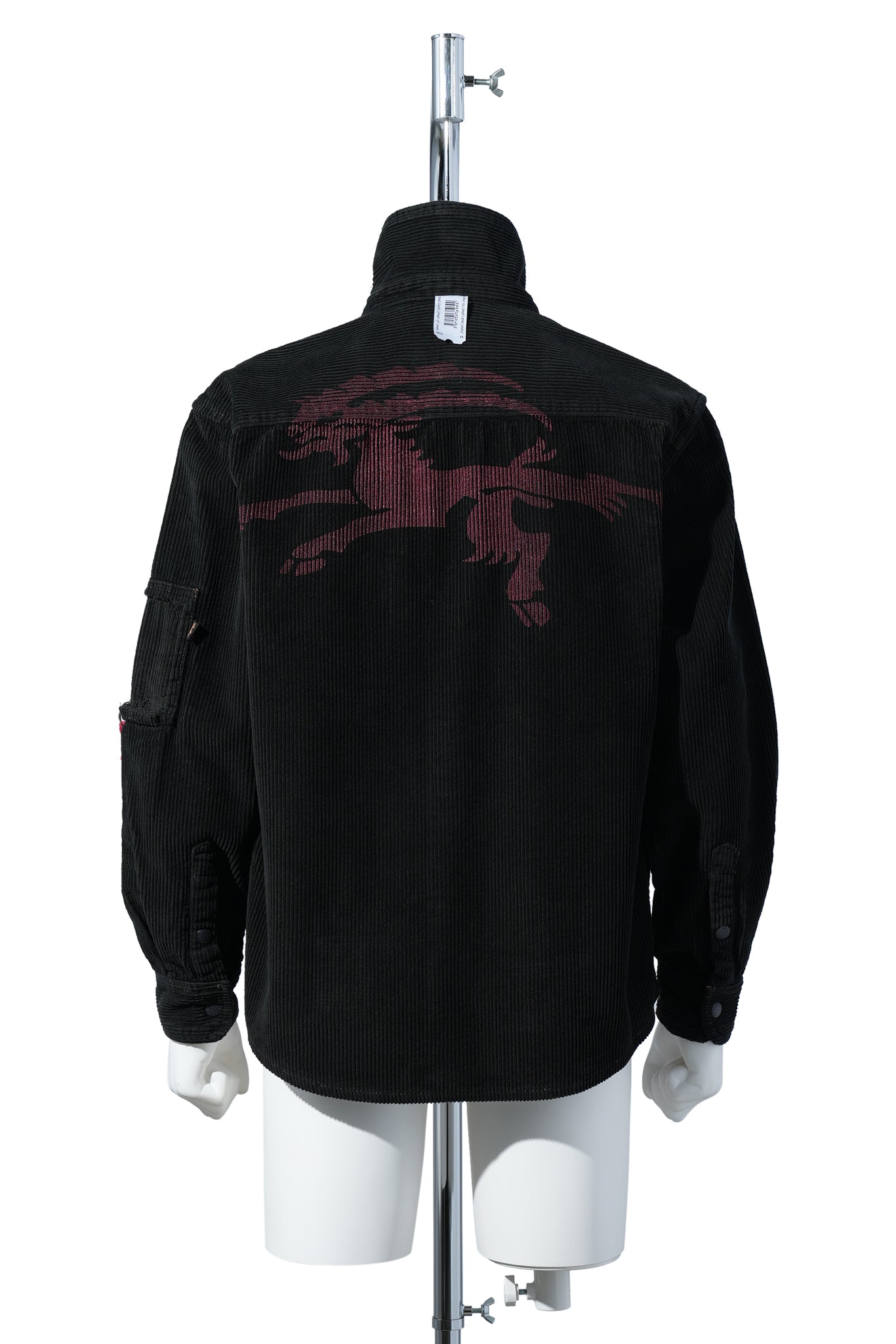 SPRAYED CORDEROY OVERSHIRT DARK GREY SPRAYED FLANNEL SHIRT / DARKGREY