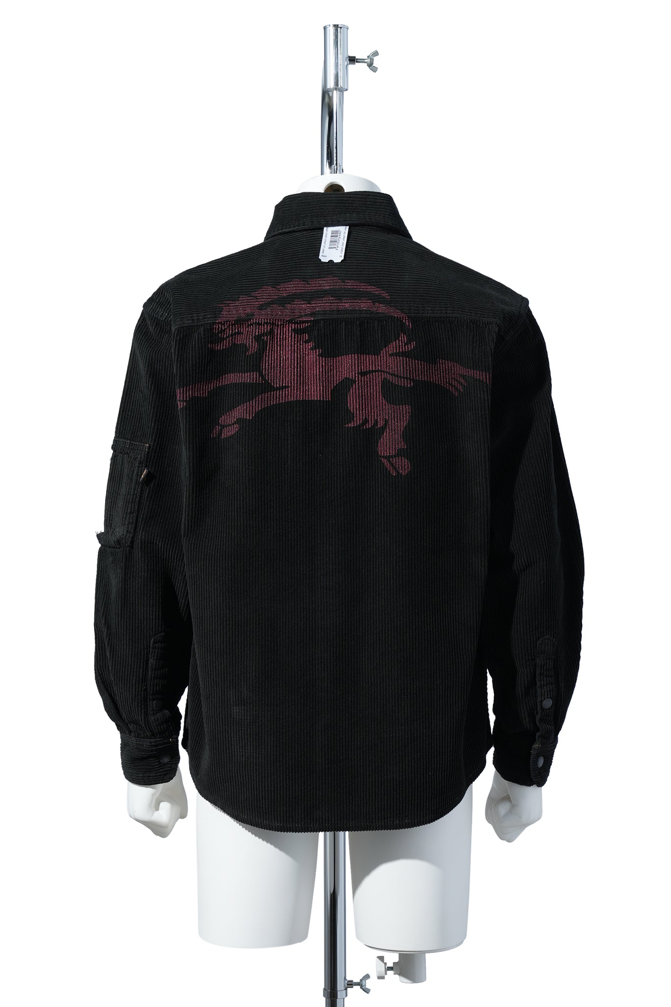 SPRAYED CORDEROY OVERSHIRT DARK GREY SPRAYED FLANNEL SHIRT / DARKGREY