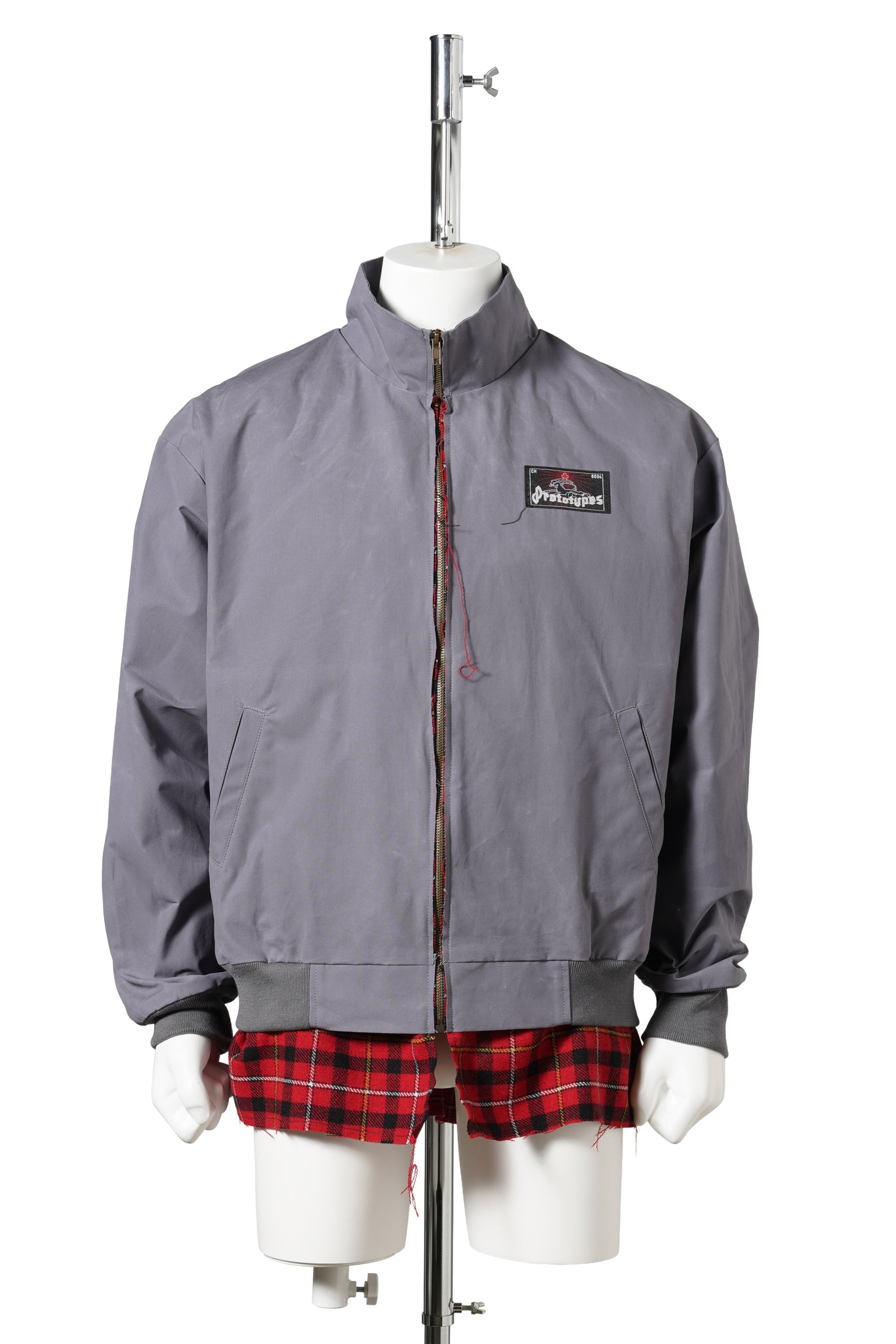 WAXED HARRINGTON JACKET / GREY