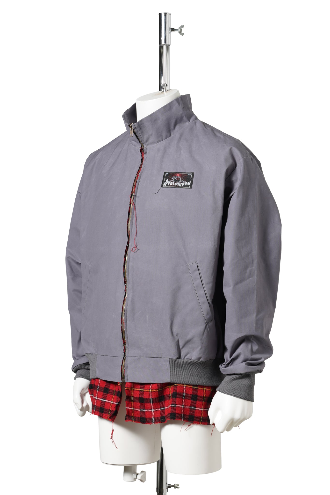 WAXED HARRINGTON JACKET / GREY