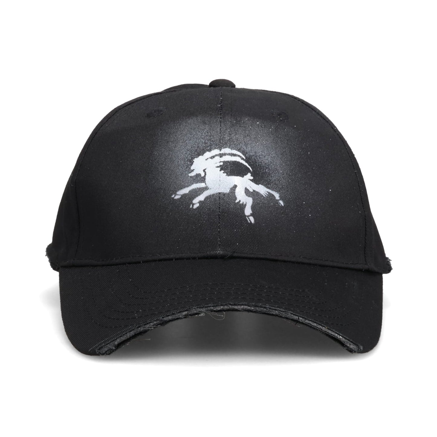 SPRAYED CUT OUT GOAT CAP / BLACK