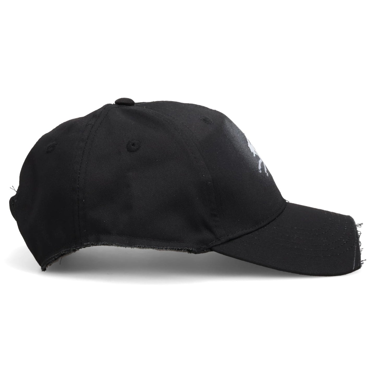 SPRAYED CUT OUT GOAT CAP / BLACK