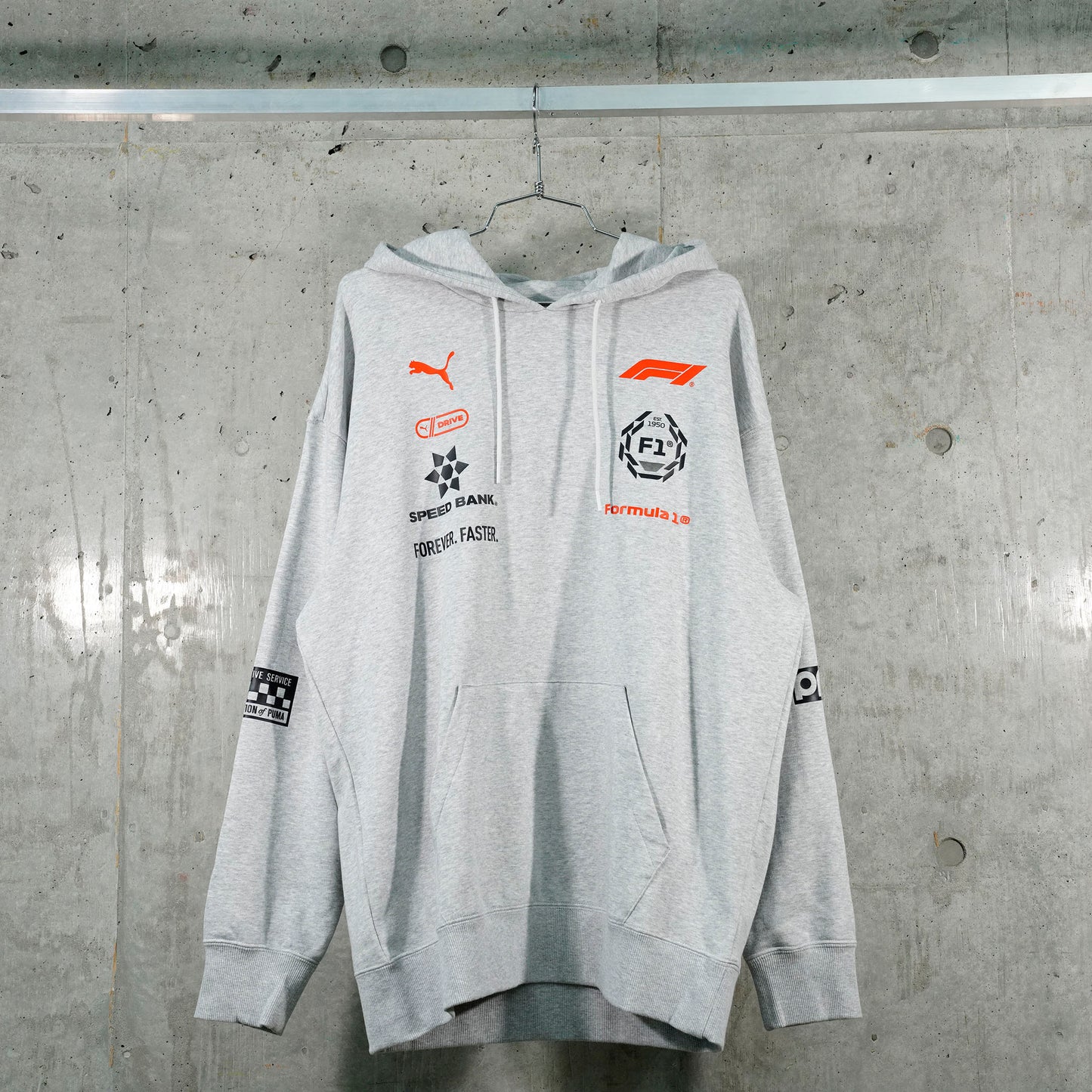 F1 RACING HOODIE / 01:LIGHT GRAY HE