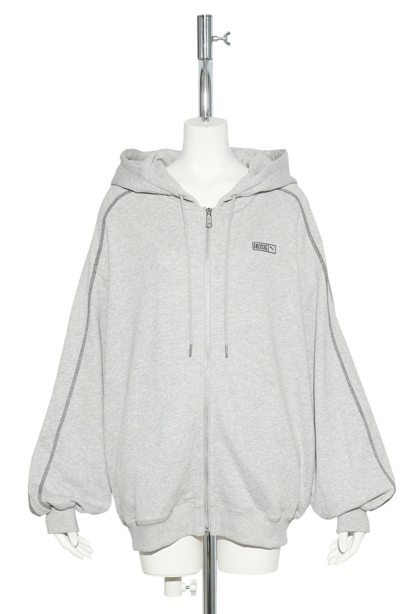PUMA x ROSÉ T7 OVERSIZED FULL-ZIP / 10:FLAT LIGHT GRAY HEATHER