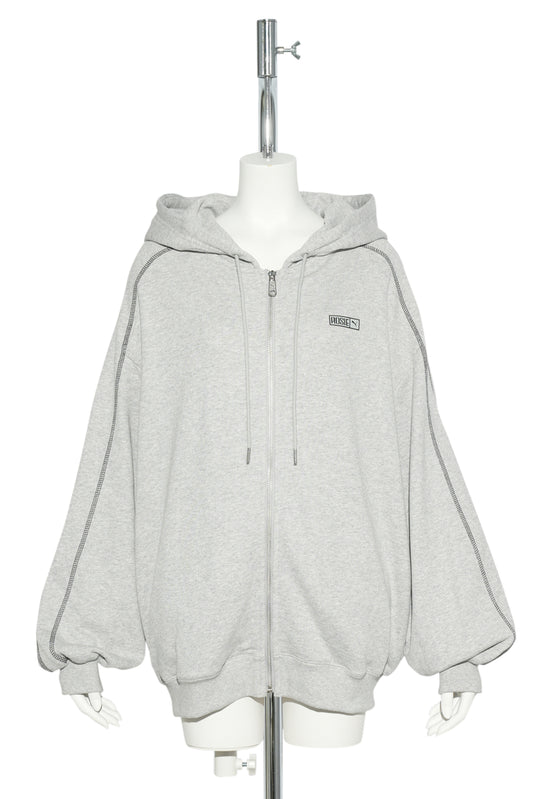 PUMA x ROSÉ T7 OVERSIZED FULL-ZIP / 10:FLAT LIGHT GRAY HEATHER