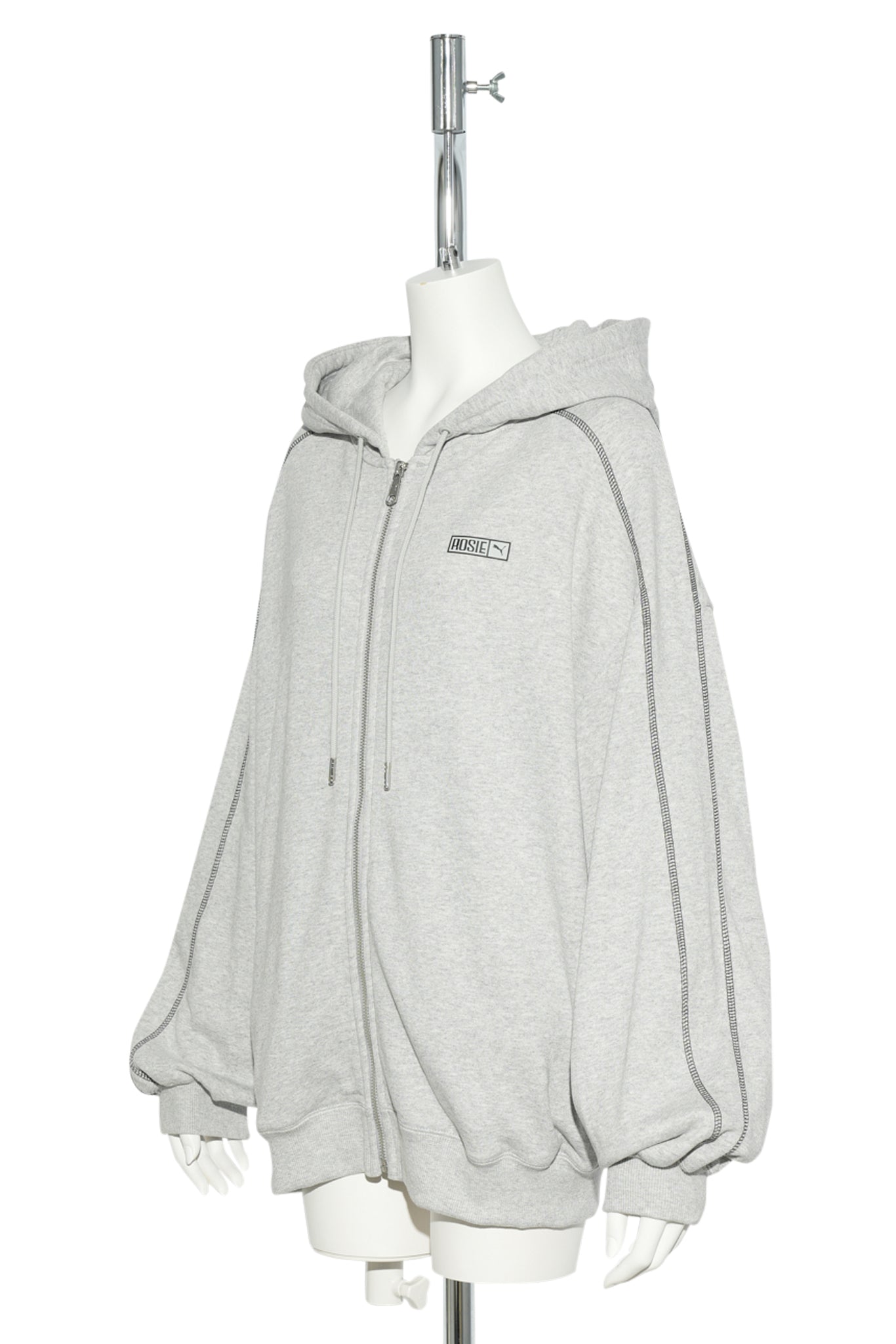PUMA x ROSÉ T7 OVERSIZED FULL-ZIP / 10:FLAT LIGHT GRAY HEATHER