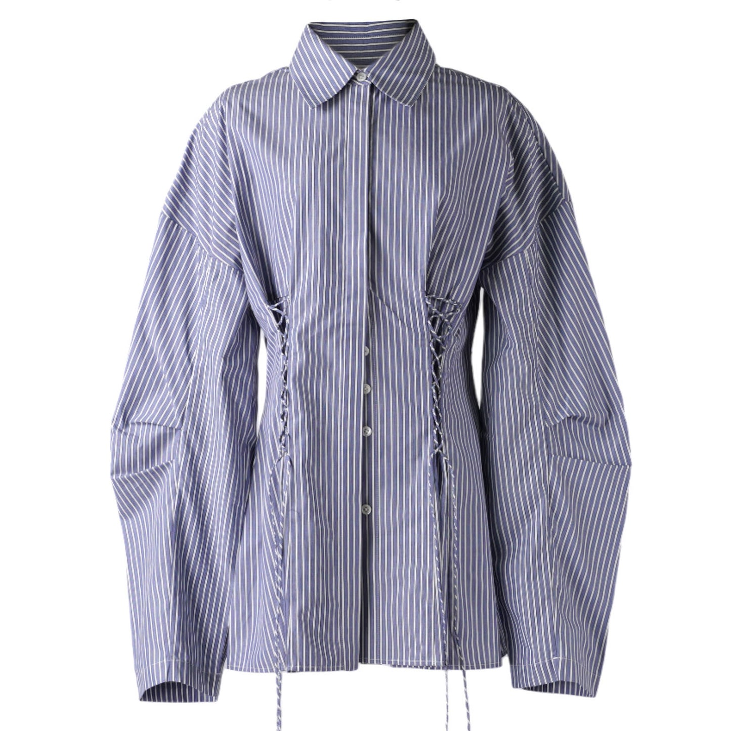 LACED BUTTON DOWN / BANKER STRIPES