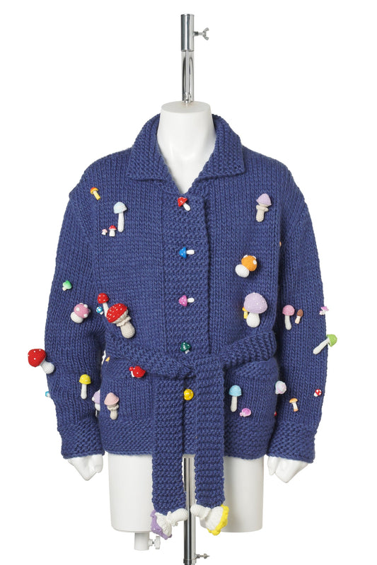 WILD MUSHROOM CARDIGEN / BLUE