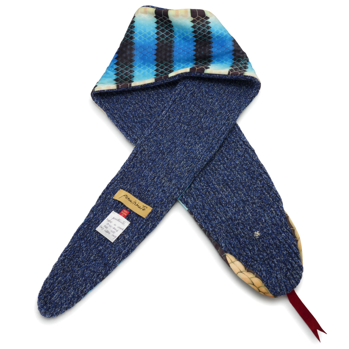 SNAKE SCARF / BLUE