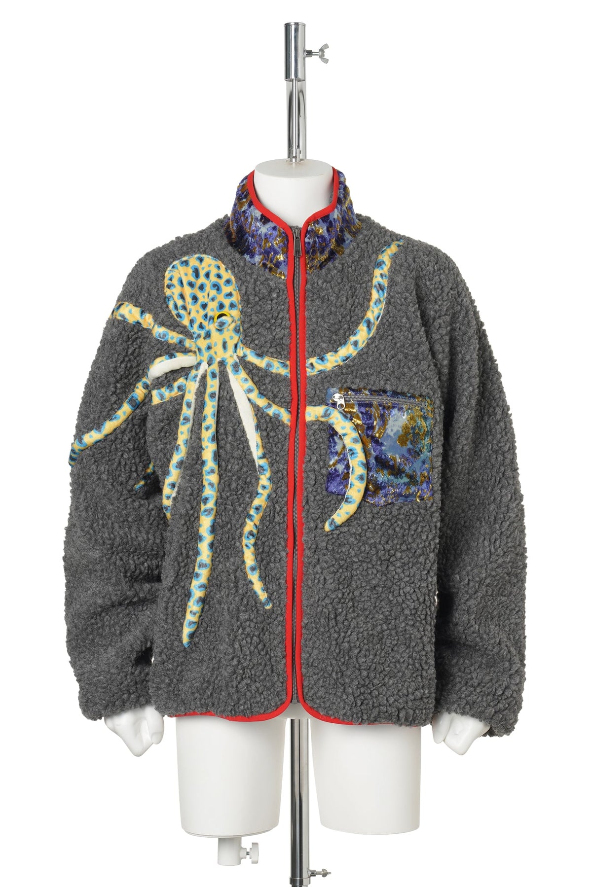 OCTOPUS FLEECE JACKET / GREY