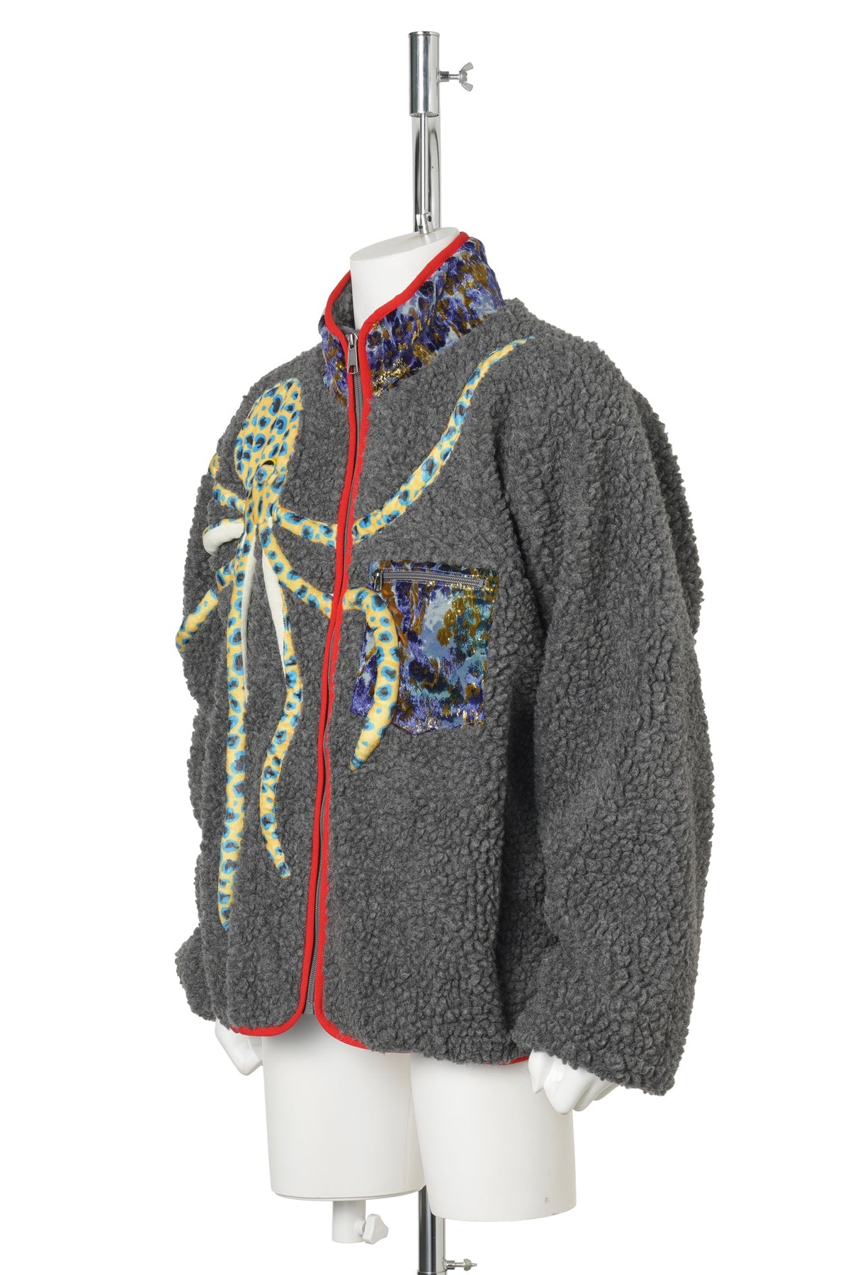 OCTOPUS FLEECE JACKET / GREY