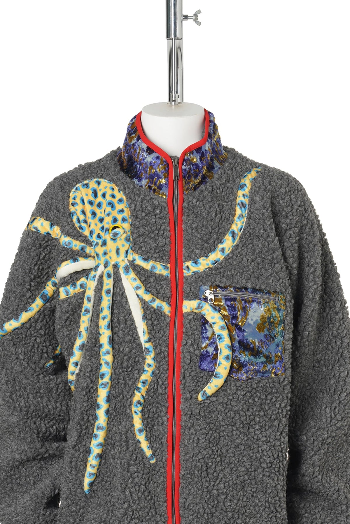 OCTOPUS FLEECE JACKET / GREY