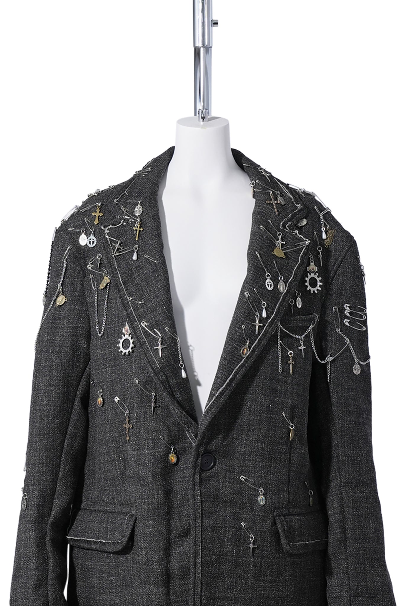 FRAY RAGGED BLAZER / R561A:DARK GREY