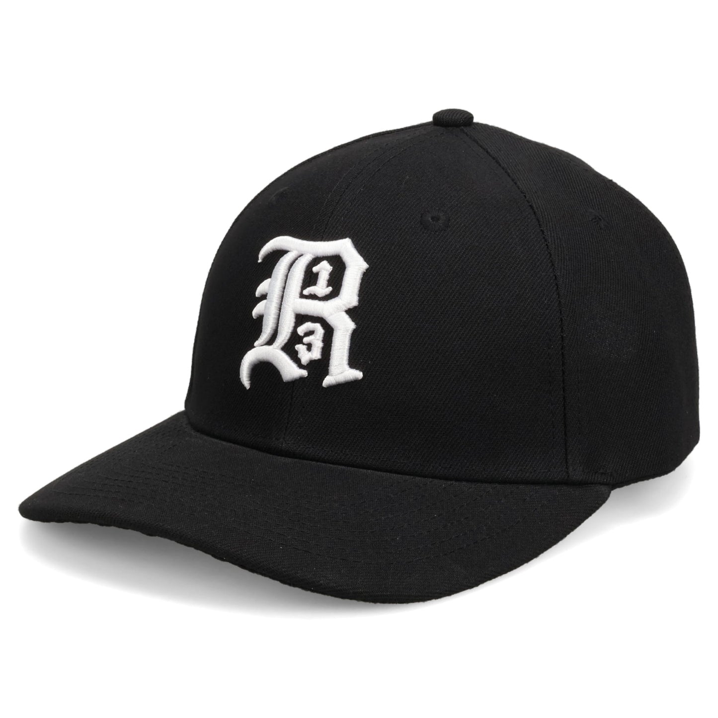 R13 BASEBALL HAT / A001:BLACK W/WHITE