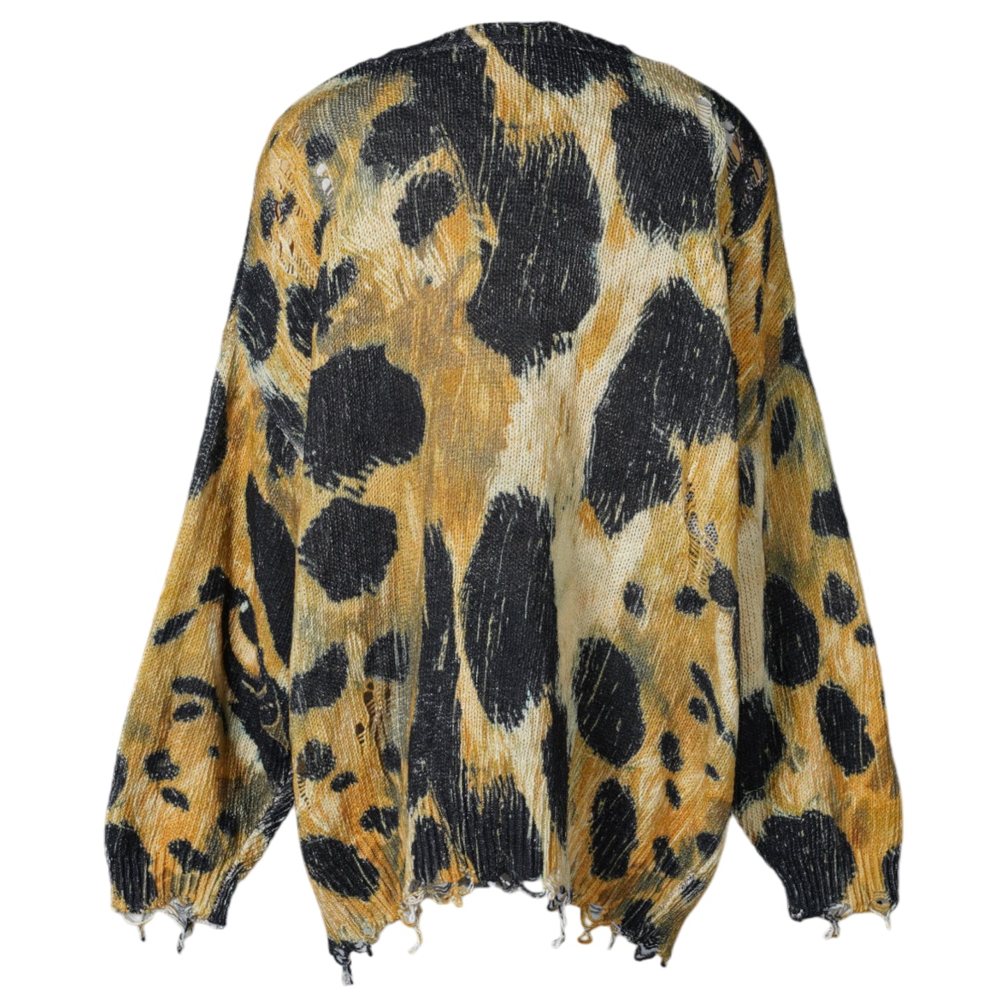 PRINTED OVERSIZED CARDIGAN / Y191B:LEOPARD