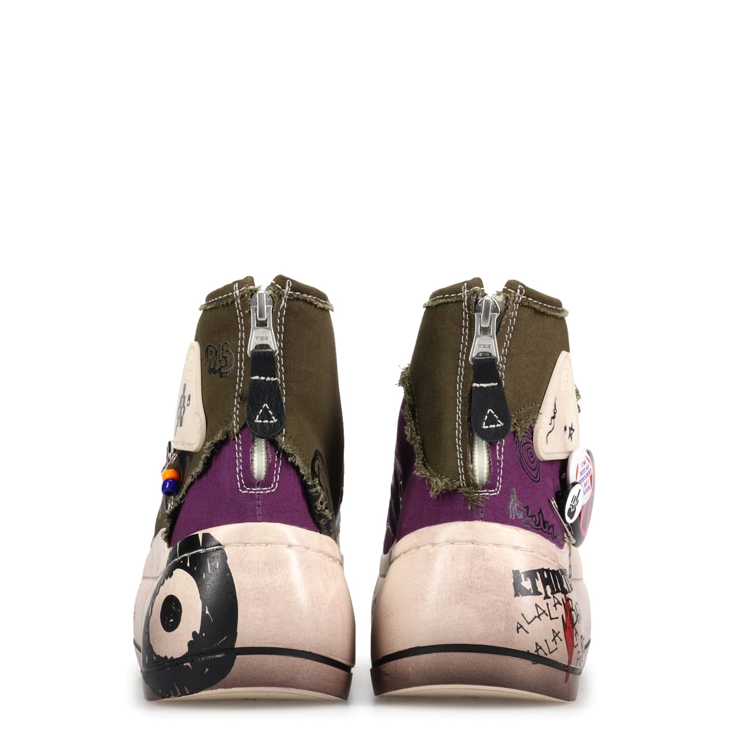 KURT HIGH TOP SNEAKER / PURPLE CANVAS MULTI