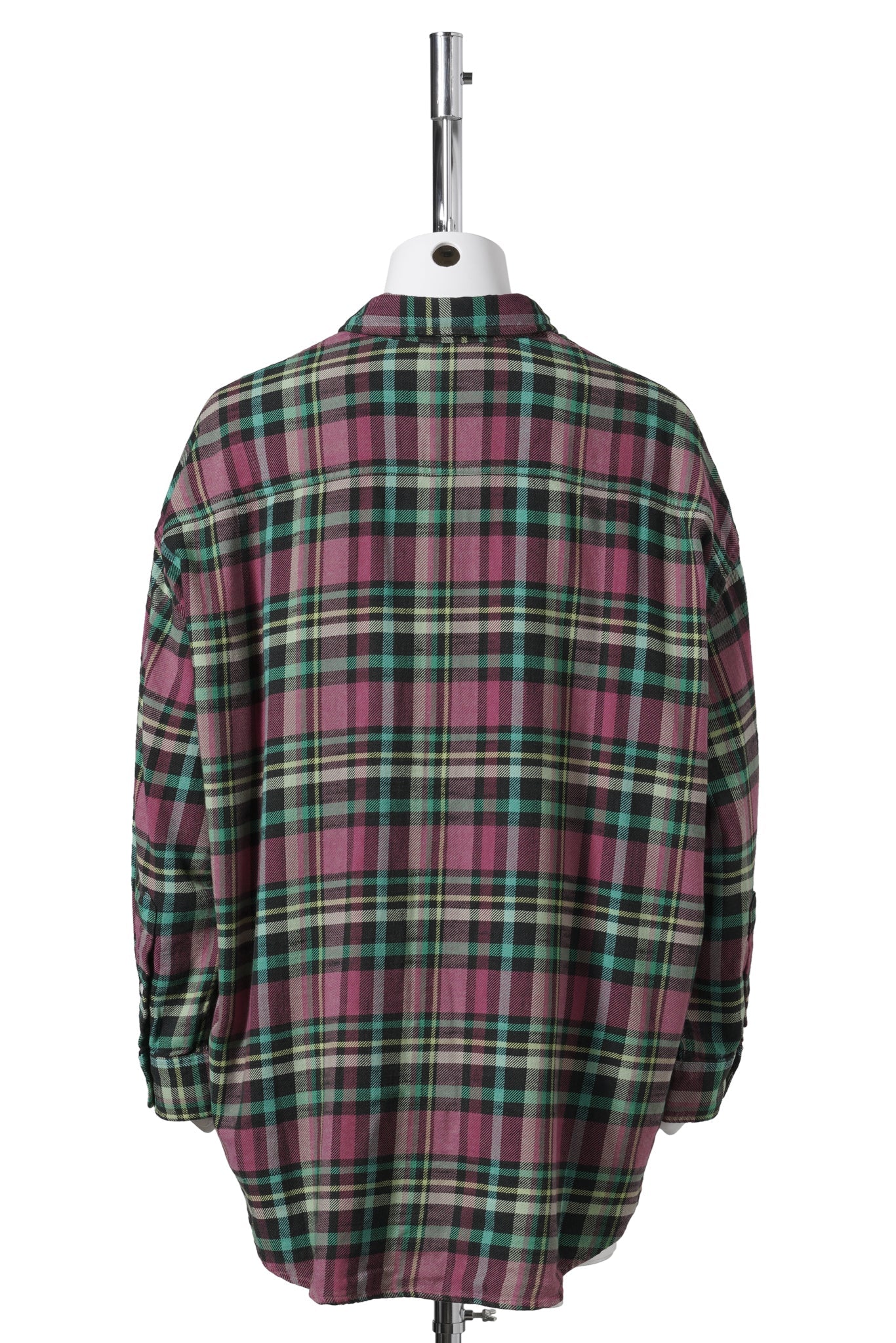 DROP NECK WORK SHIRT / PINK PLAID