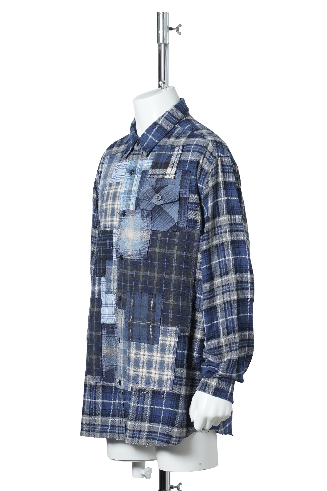 PANEL PATCHWORK SHIRT / BLUE