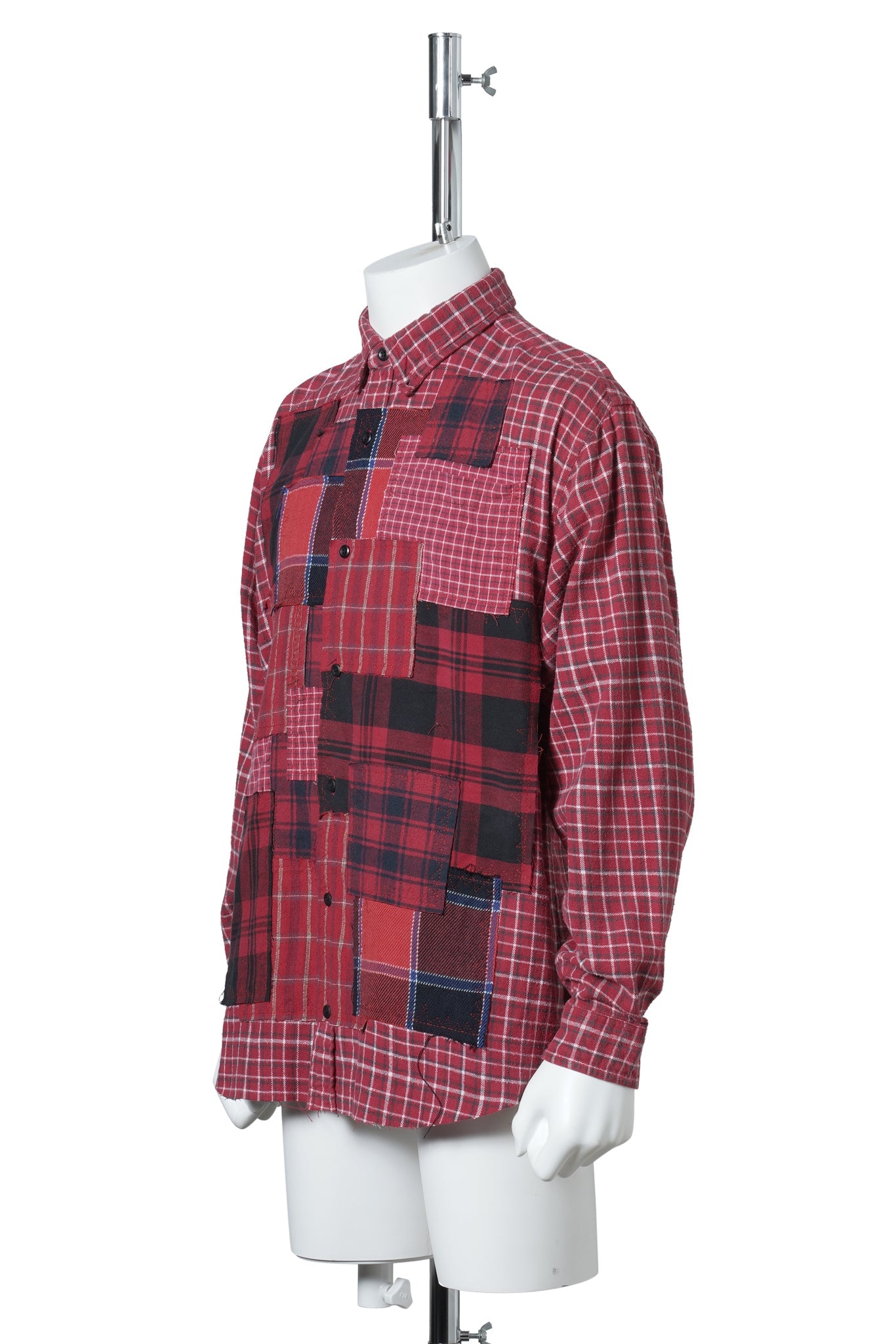 PANEL PATCHWORK SHIRT / RED