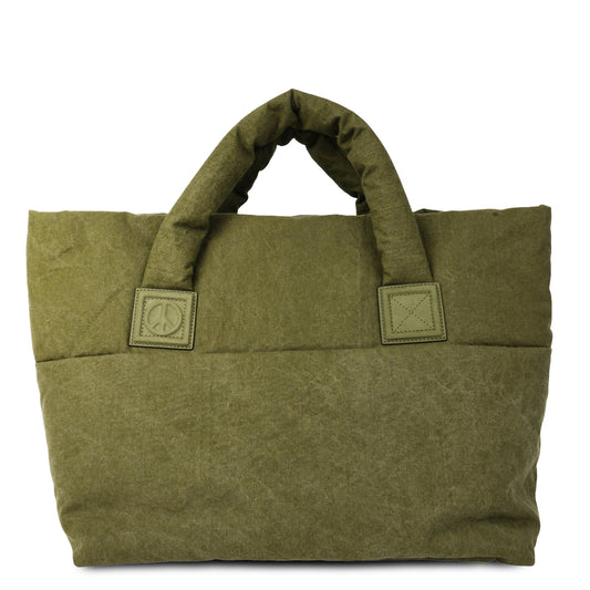 FLUFFY TOTE BAG L / KHAKI