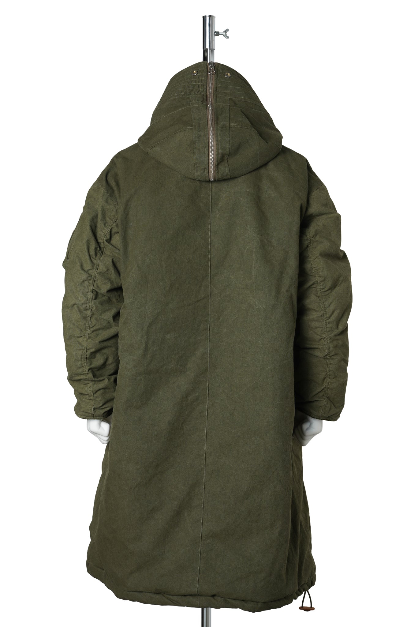 HOODED DOWN COAT / KHAKI