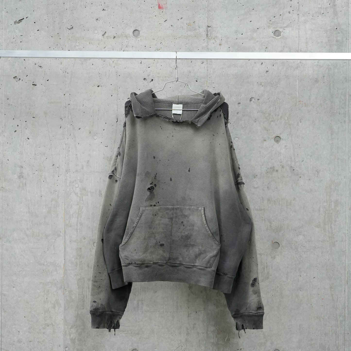 DOUBLE FACE HOODIE / BLACK