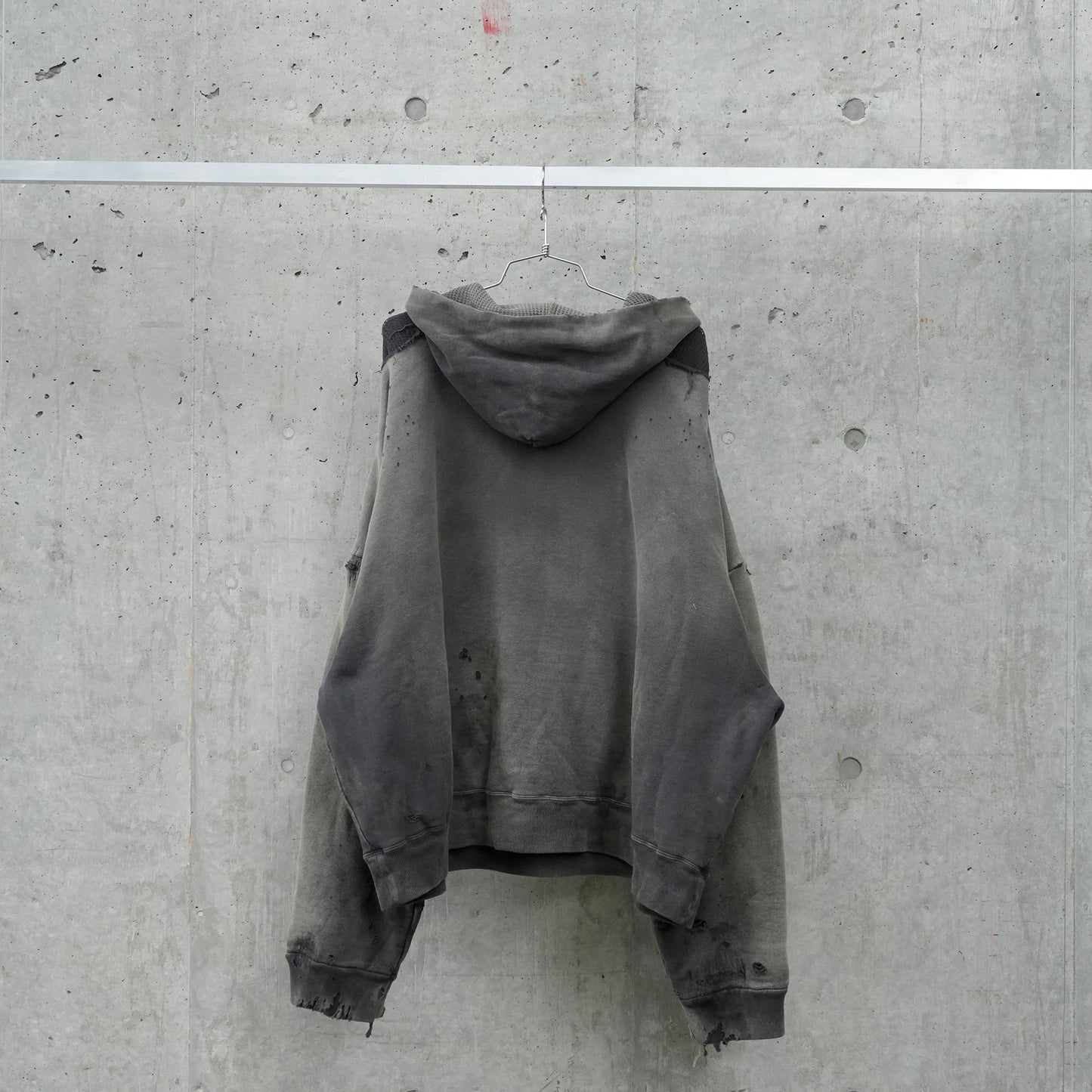 DOUBLE FACE HOODIE / BLACK