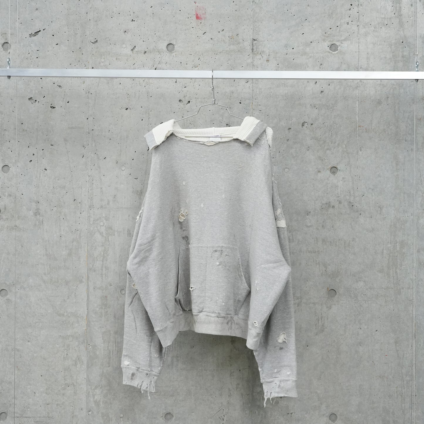 DOUBLE FACE HOODIE / GRAY