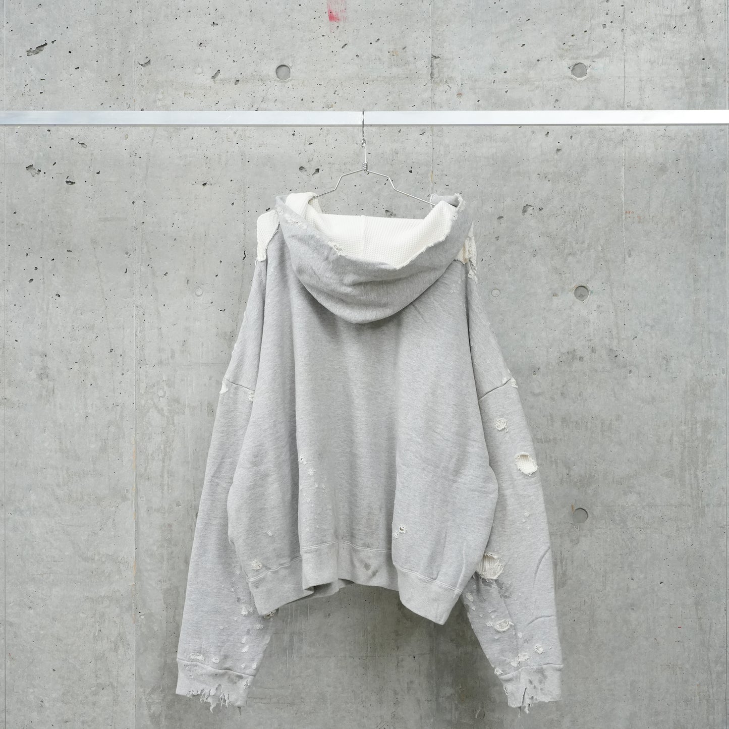 DOUBLE FACE HOODIE / GRAY