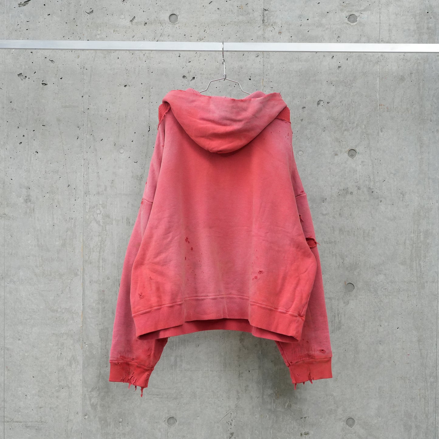 DOUBLE FACE HOODIE / RED