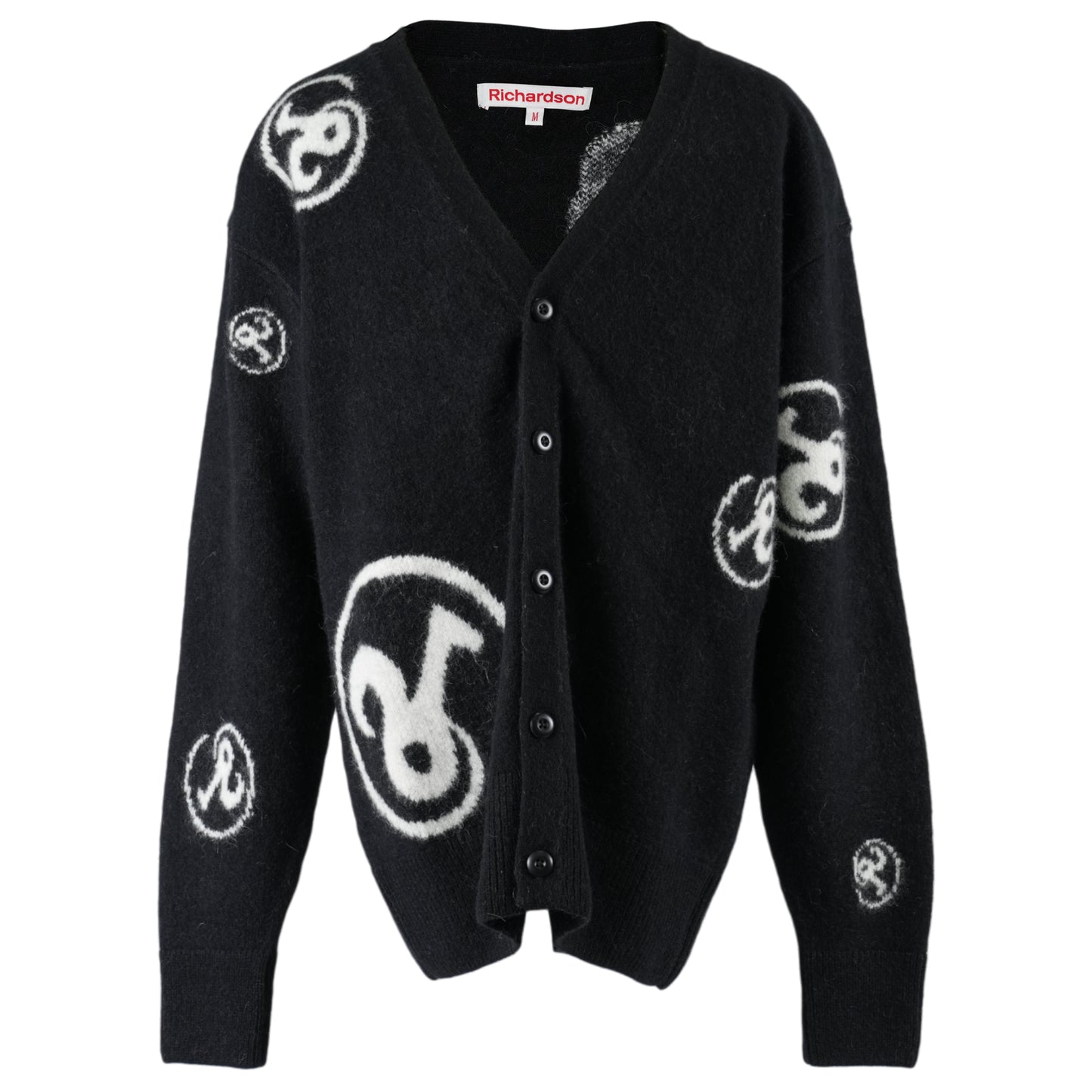 ALL-OVER GLYPHCARDIGAN / BLACK