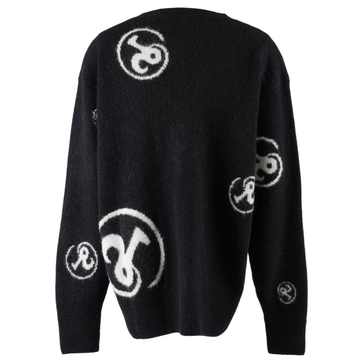 ALL-OVER GLYPHCARDIGAN / BLACK