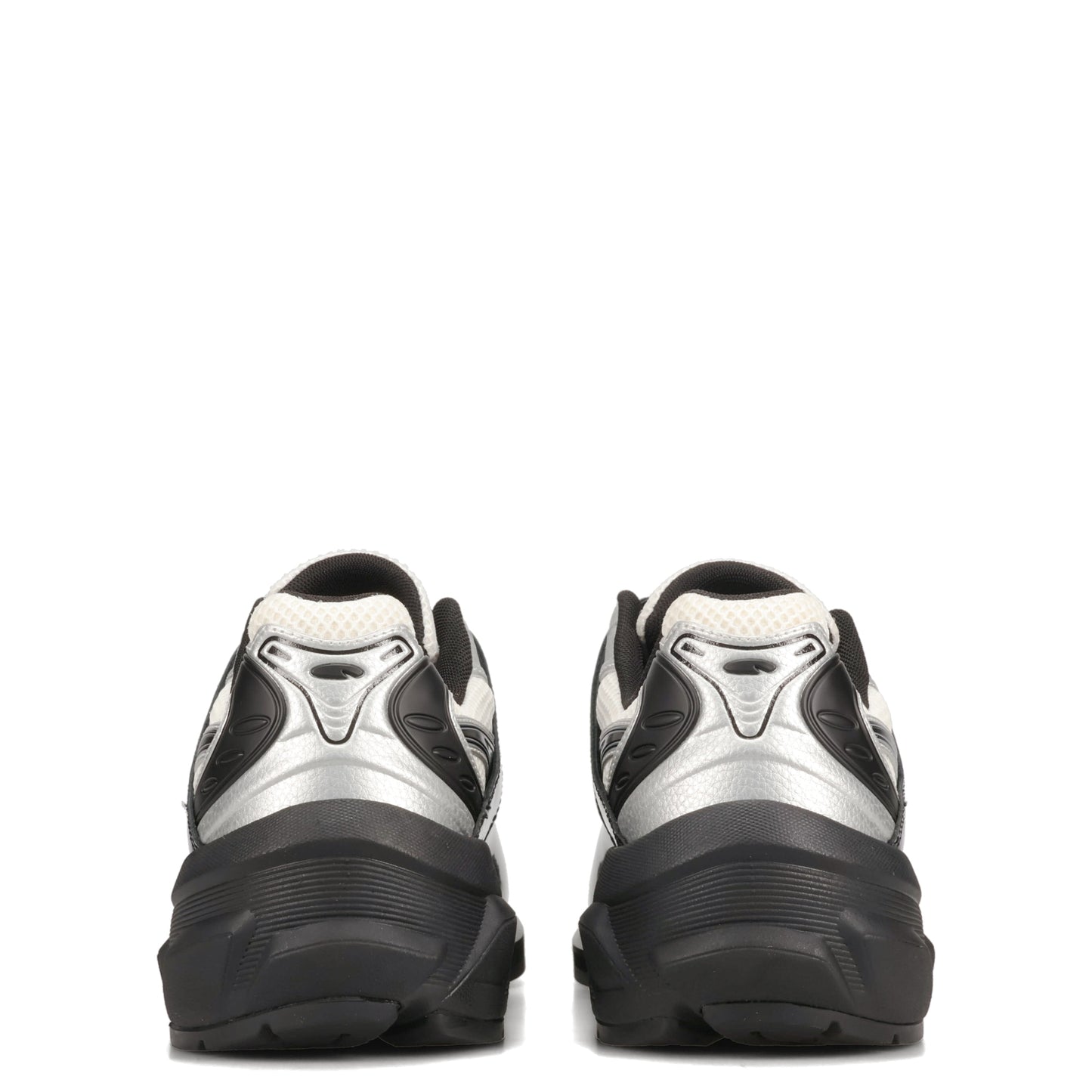 STARTING BLOCKS HYBRID DERBY MEN'S  DRESS LEATHER SHOES / BLACK/WHITE/SILVER