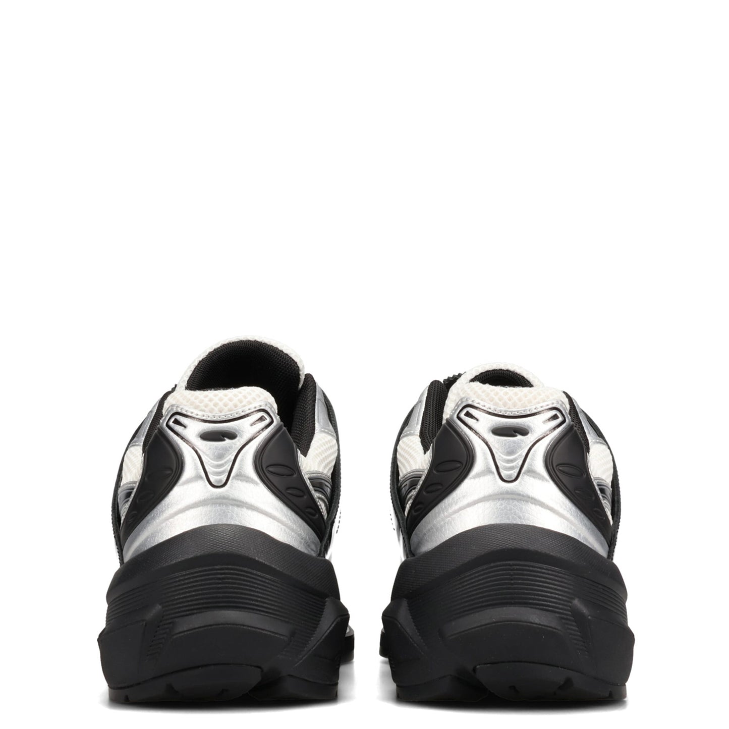 STARTING BLOCKS HYBRID DERBY MEN'S  DRESS LEATHER SHOES / BLACK/WHITE/SILVER