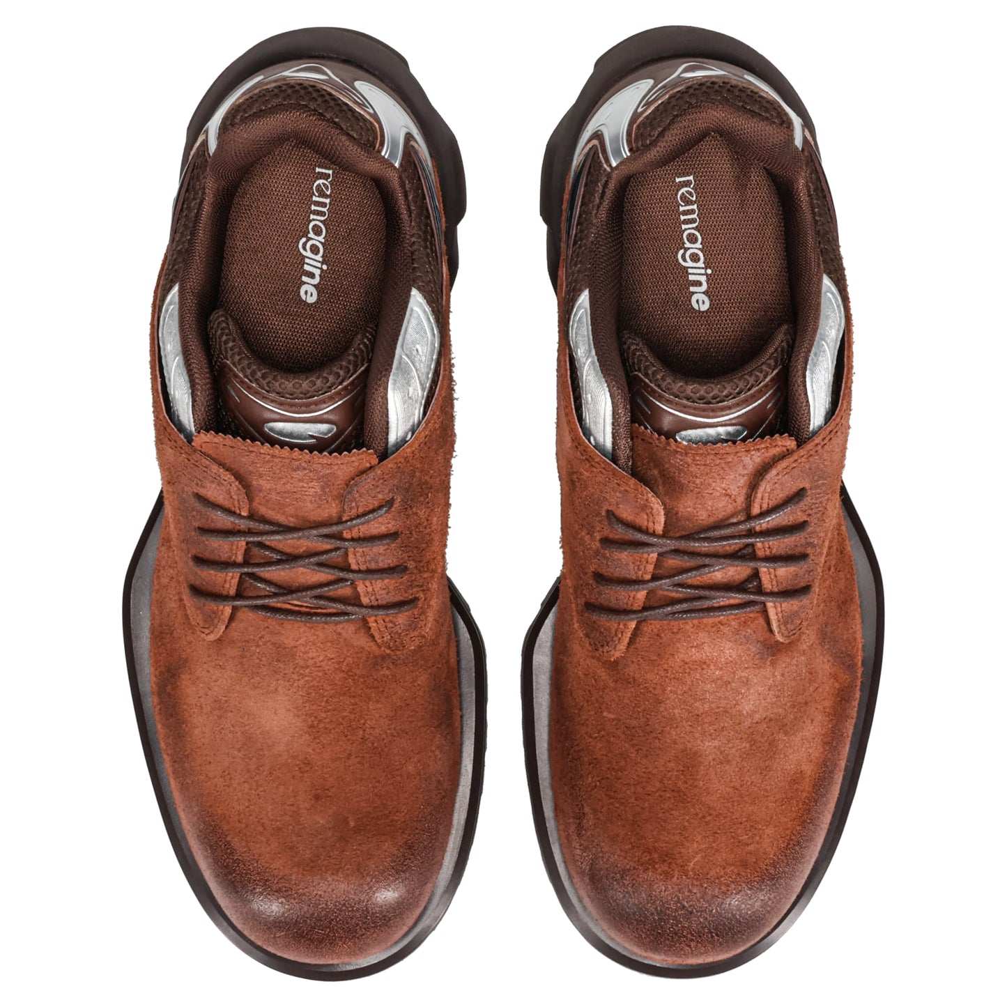 STARTING BIGGER HYBRID DERBY MEN'S  DRESS LEATHER SHOES / BROWN