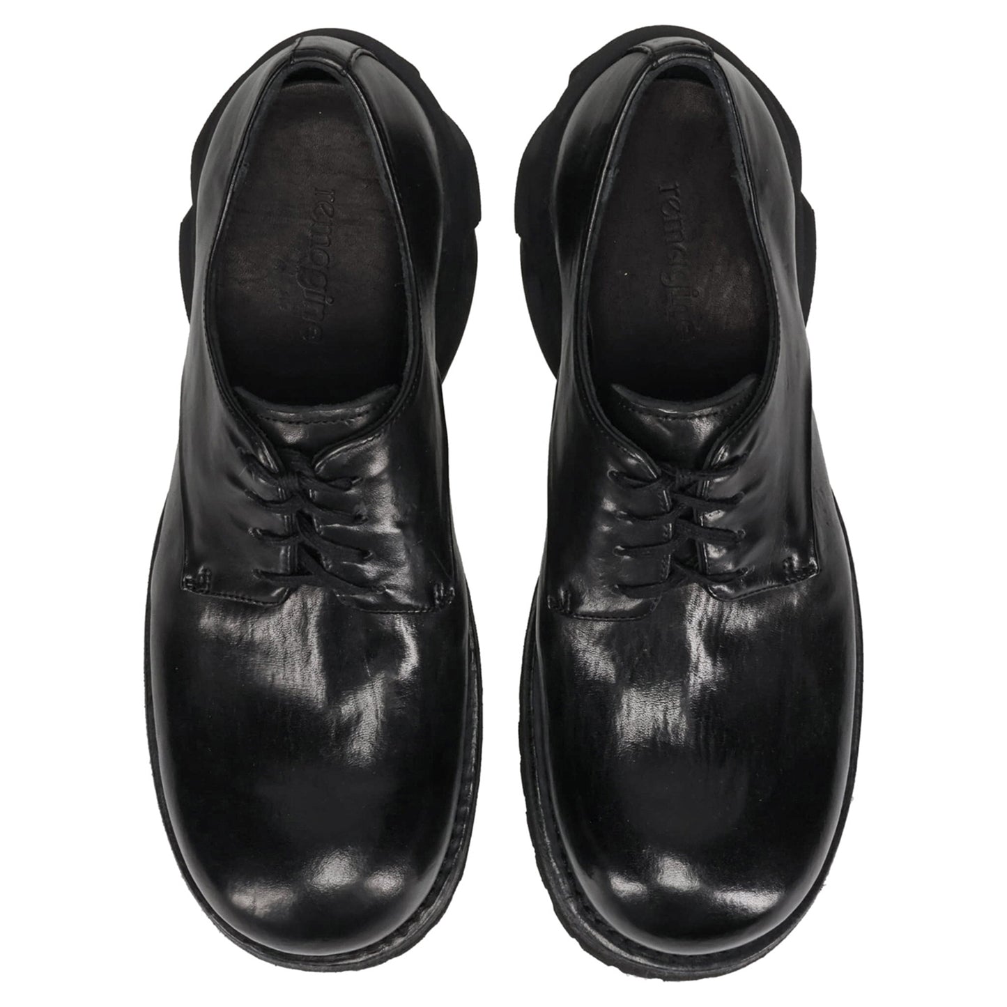 WASHING MACHINE MEN'S  DRESS LEATHER SHOES / BLACK