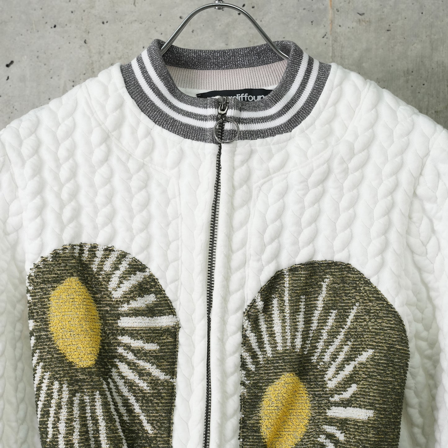 SUN BRAIDED MICRO CARDI / WHITE/BLACK/SUN