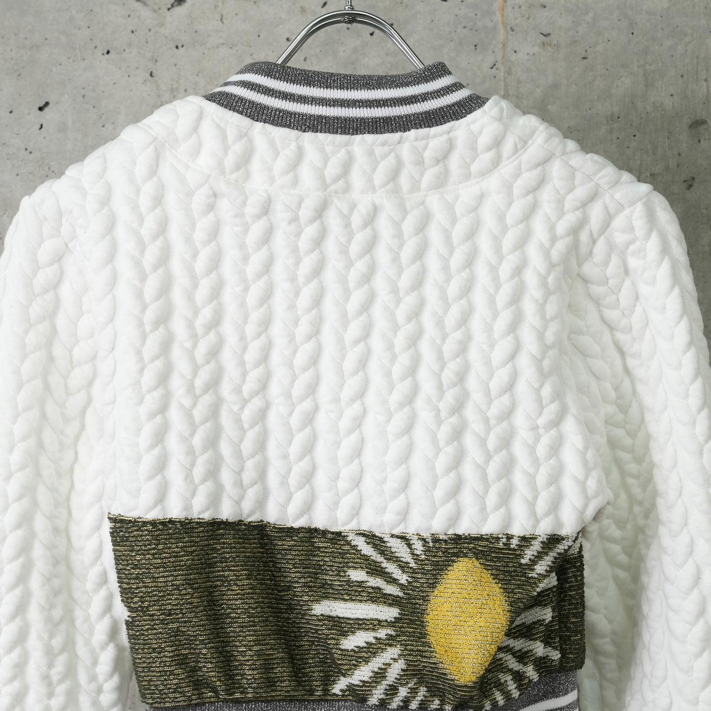 SUN BRAIDED MICRO CARDI / WHITE/BLACK/SUN