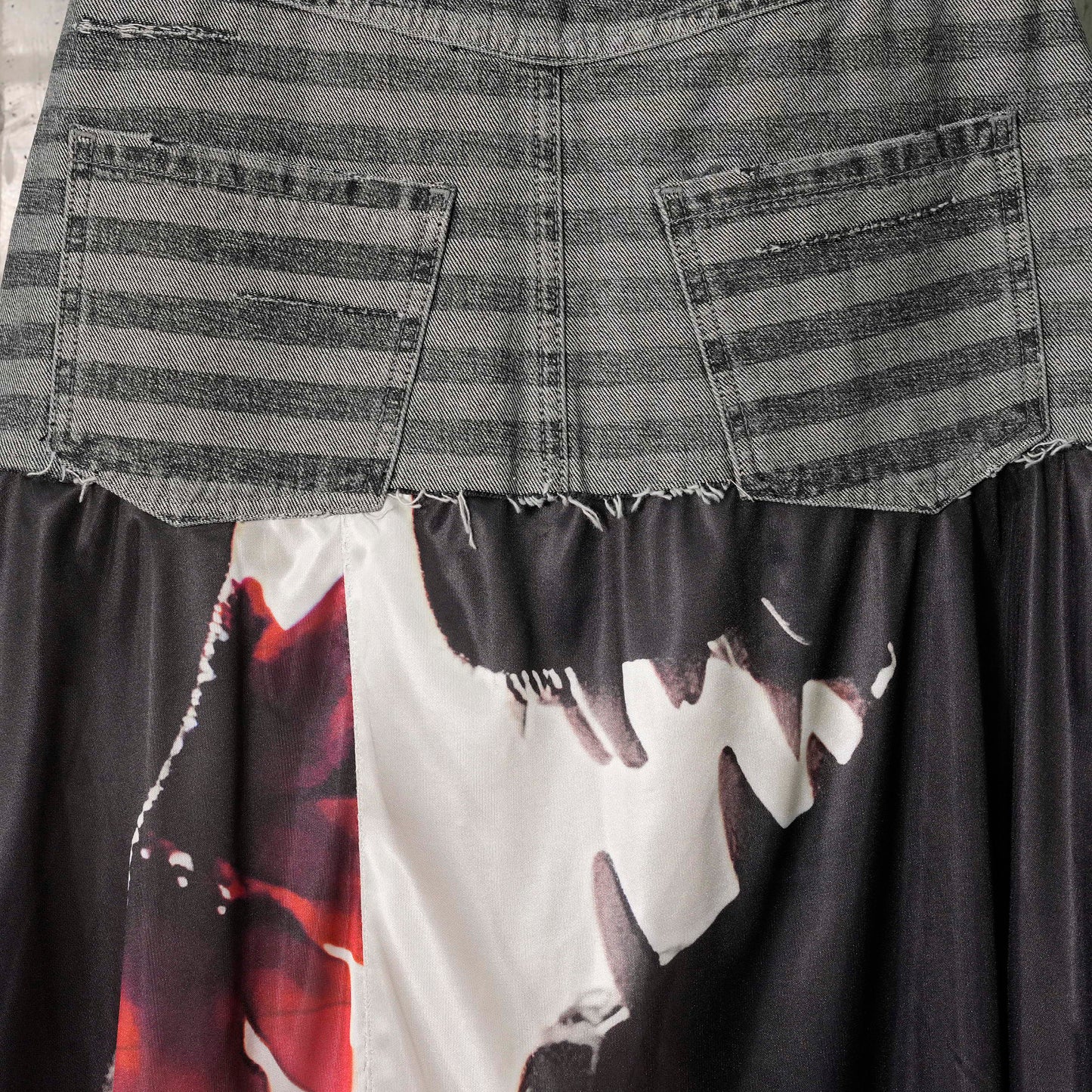 DENIM CLOTH SKIRT / FLYTRAP