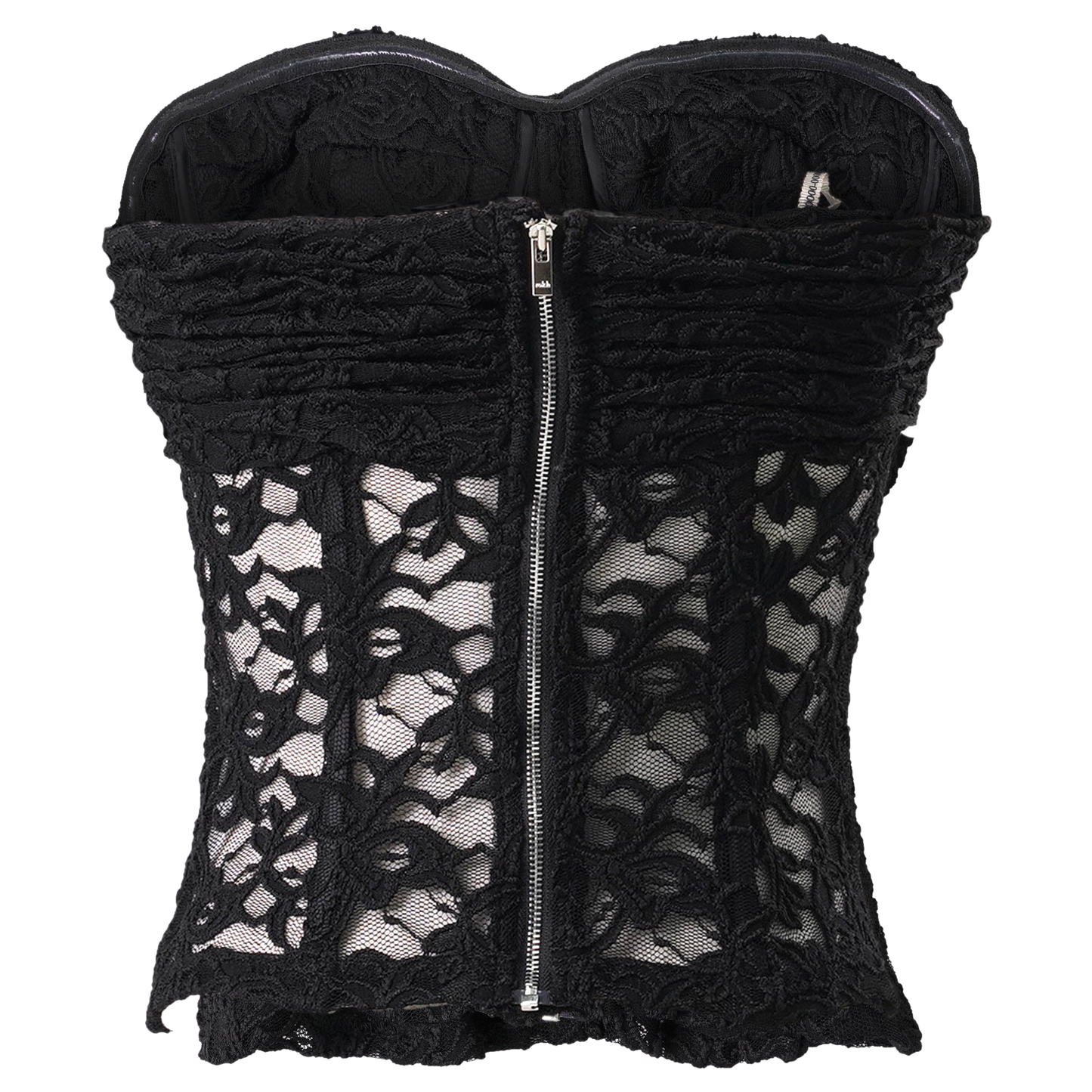 TWISTED KNOT LACED CORSET / 06:BLACK