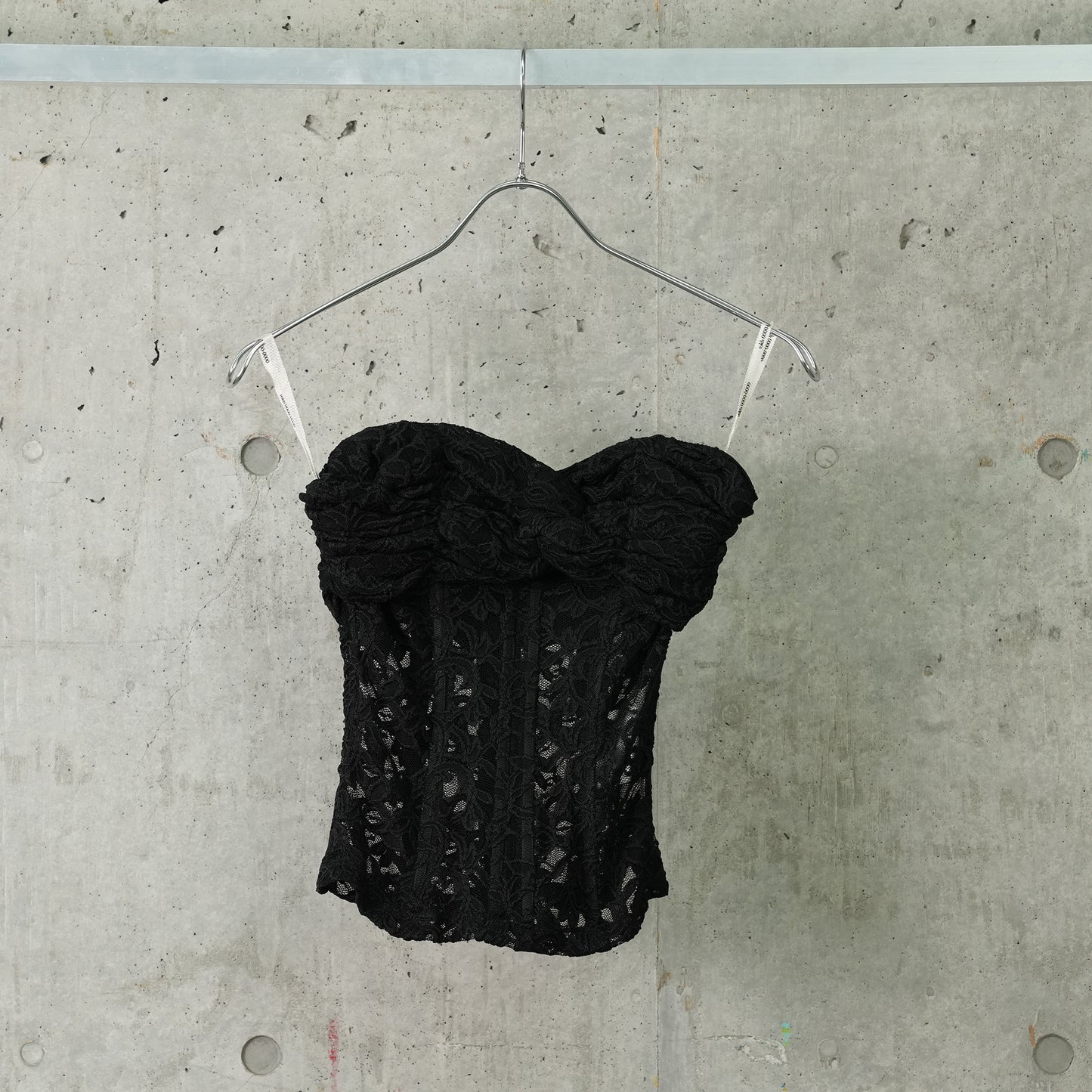 TWISTED KNOT LACED CORSET / 06:BLACK