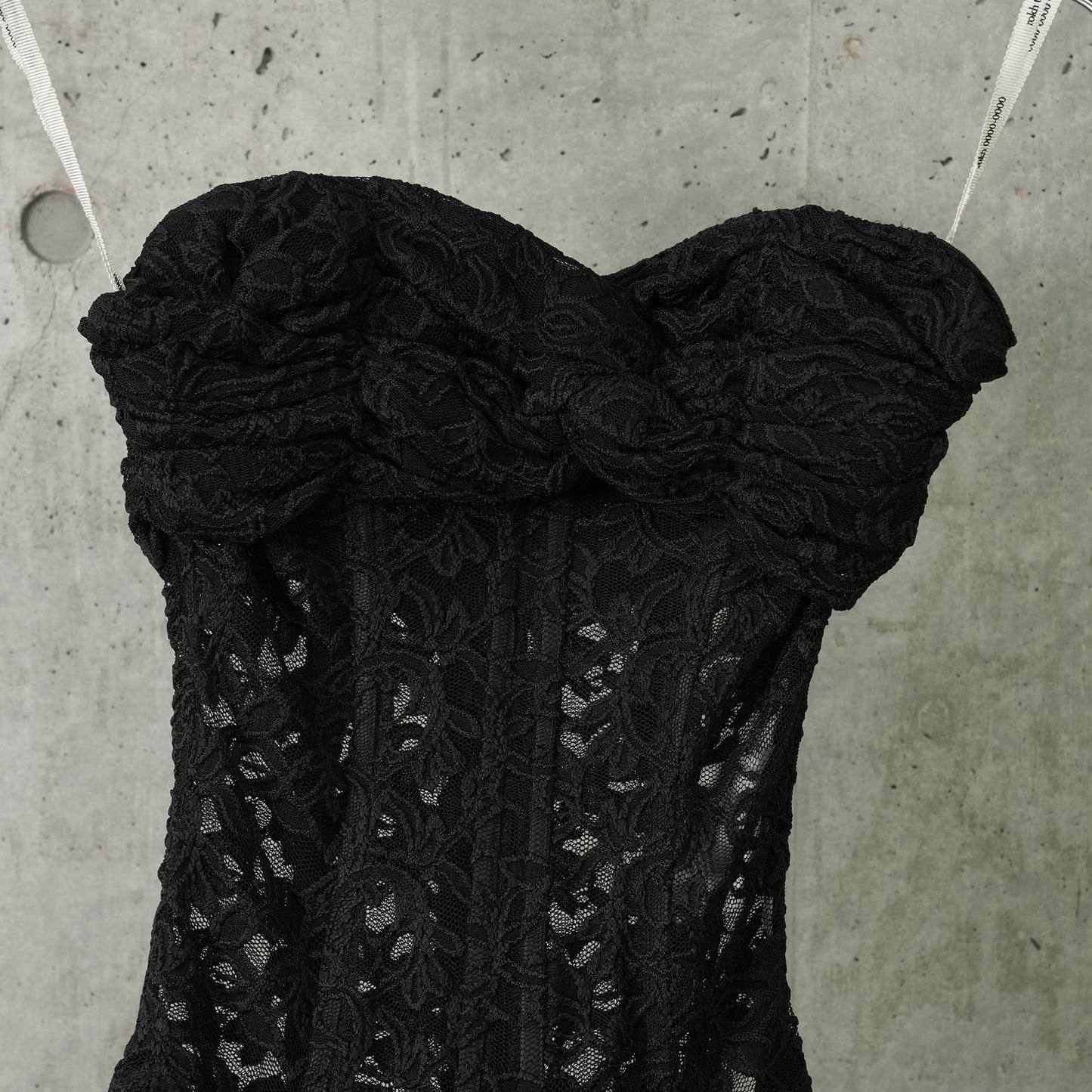 TWISTED KNOT LACED CORSET / 06:BLACK