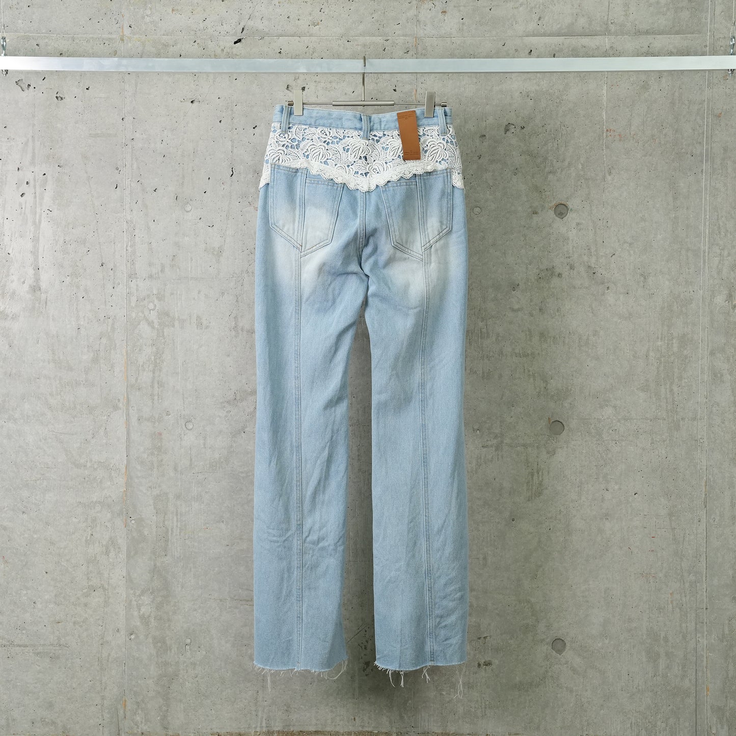 DENIM PANTS WITH LACE / 597:LIGHTBLUE