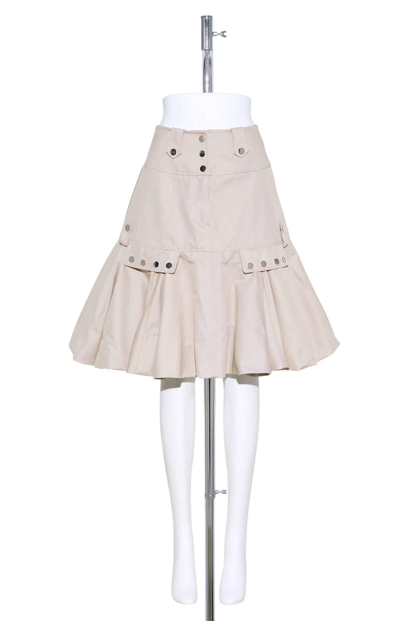 PUFF HEM MIDI SIKRT / 0708:BRIGHT BEIGE