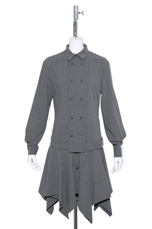 TRENCH SHIRTS MIDI DRESS / 0203:DARK GRAY