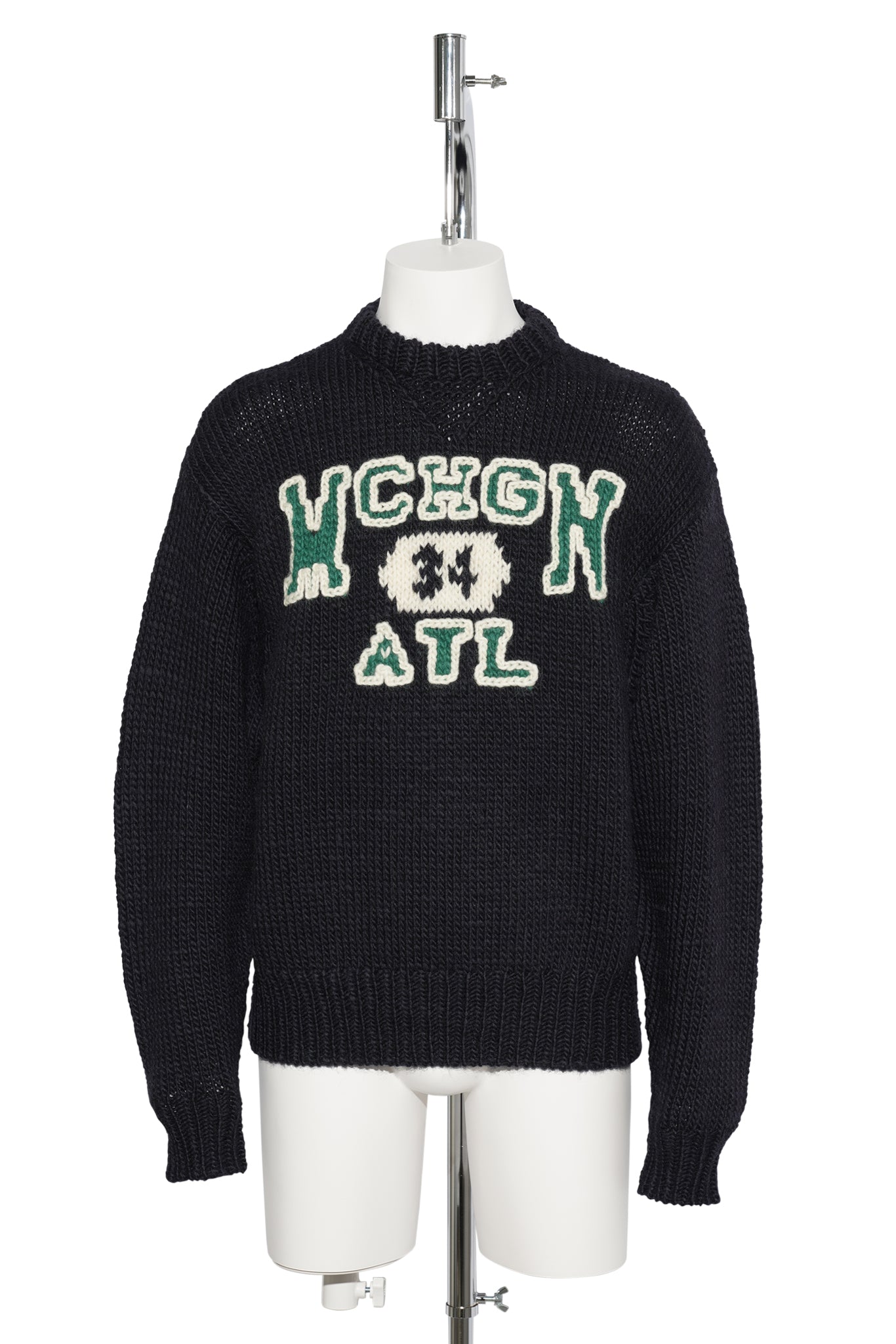 HAND KNITTING SWEATSHIRT / NAVY